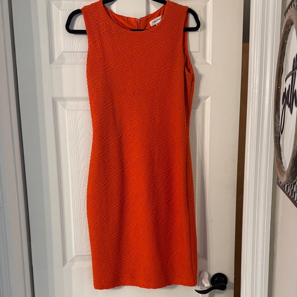 Calvin Klein Vibrant Orange Mini Dress